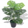 Planta costela-de-adão artificial com vaso 45 cm verde 1