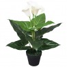 Planta jarro artificial com vaso 45 cm branco 1