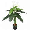 Planta cala lilly artificial con macetero 85 cm blanca 1
