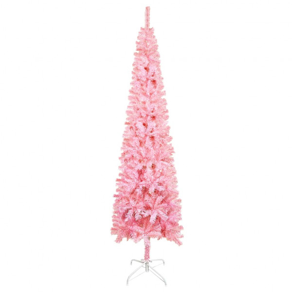 Árbol de Navidad delgado rosa 180 cm M 2