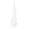 Meia árvore de Natal fina com suporte 240 cm branco 4