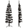 Medio árbol de Navidad artificial con soporte negro 150 cm 4