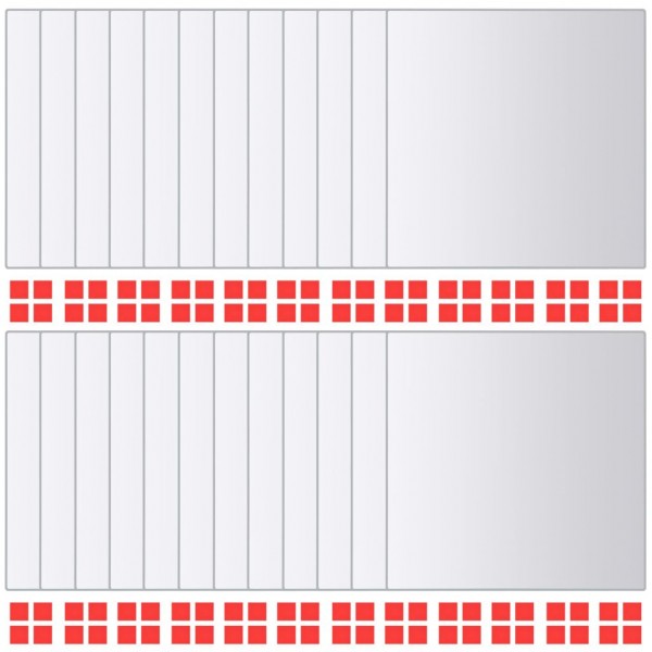 Azulejos de espejo 24 unidades cuadrados vidrio M 2