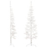 Medio árbol de Navidad artificial con soporte blanco 180 cm 4