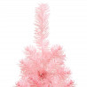 Medio árbol de Navidad artificial con soporte rosa 150 cm 5