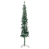 Meia árvore de Natal fina com suporte 240 cm verde 4