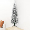 Mitad árbol Navidad artificial delgado con nieve 240 cm 3