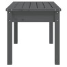 Banco de jardim 80x44x45 cm madeira de pinho maciça cinzento 5