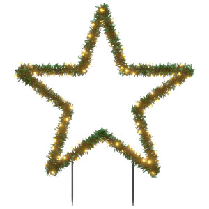 Estrella de luz decorativa Navidad con estacas 115 LED 85 cm H