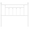 Cabeceira de cama 107 cm metal branco 4