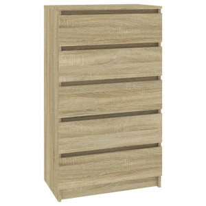 Cajonera de madera contrachapada roble Sonoma 60x36x103 cm H