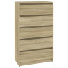 Cajonera de madera contrachapada roble Sonoma 60x36x103 cm 2