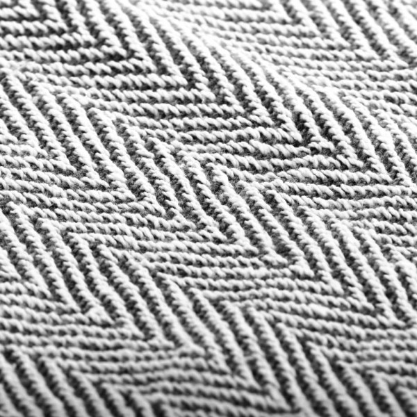 Manta en espiguilla de algodón azul marino 125x150 cm M 3