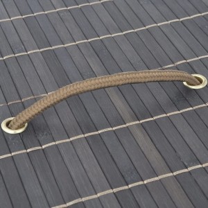 Cesto retangular para roupa suja bambu castanho escuro H