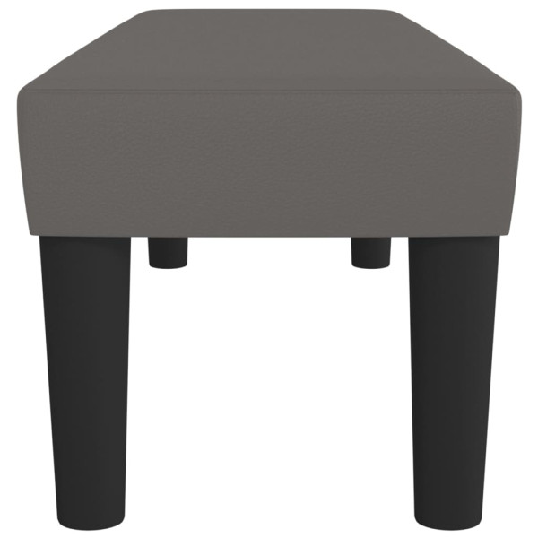 Banco de cuero sintético gris 100x30x30 cm M 4