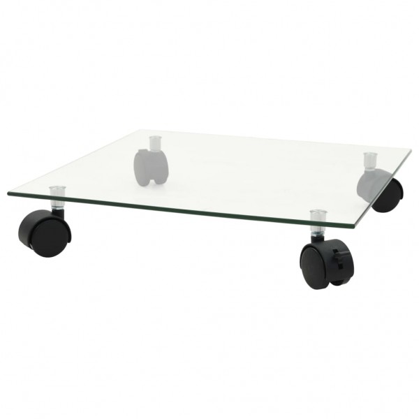 Soportes de ruedas para macetas cuadrado vidrio templado 2 uds M 2