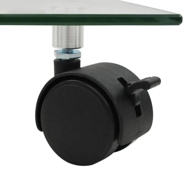 Soportes de ruedas para macetas cuadrado vidrio templado 2 uds M 5