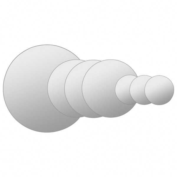 Conjunto de espejo de pared redondo vidrio 7 piezas M 4