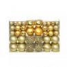 Conjunto de bolas de natal 100 pcs 3/4/6 cm dourado 1
