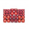 Conjunto de bolas de natal 100 pcs 3/4/6 cm vermelho 1
