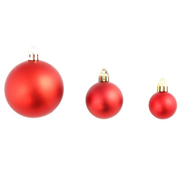 Conjunto de bolas de natal 100 pcs 3/4/6 cm vermelho M 5