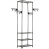 Suporte para roupas aço e tecido não tecido 55x28.5x175cm preto 1