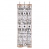 Bengaleiro de parede com 6 ganchos 120x40 cm FAMILY RULES 2