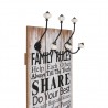 Perchero de pared FAMILY RULES con 6 ganchos 120x40 cm 3