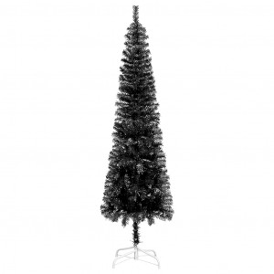 Árvore de Natal fina 180 cm preto H