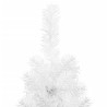 Medio árbol de Navidad artificial con soporte blanco 210 cm 5