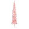 Medio árbol de Navidad artificial con soporte rosa 240 cm 4