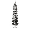 Medio árbol de Navidad artificial con soporte negro 240 cm 4