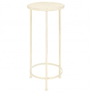 Suporte para plantas 3 pcs estilo vintage metal antigo branco H