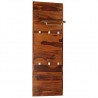 Perchero de pared madera maciza de sheesham 118x40 cm 1