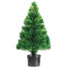 Árvore de Natal artificial de fibra óptica verde 64 cm 4