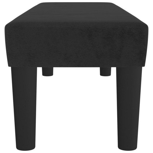 Banco de terciopelo negro 100x30x30 cm M 4