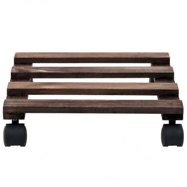 Bases com rodas p/ vasos 4 pcs madeira de cedro 25x25 cm M 3