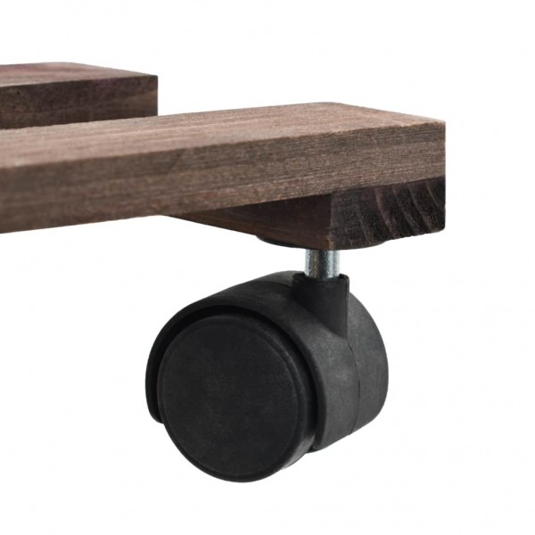 Bases com rodas p/ vasos 4 pcs madeira de cedro 25x25 cm M 5