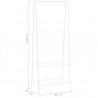 Perchero de ropa blanco 59x35x150 cm 5
