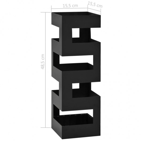 Paragúero diseño tetris acero negro M 5