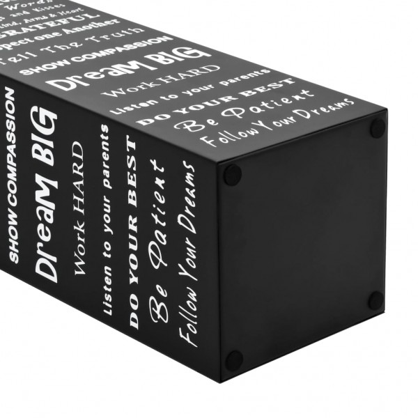 Suporte para guarda-chuvas com texto em aço preto M 4