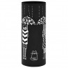 Suporte para guarda-chuvas c/ mulheres aço preto 1