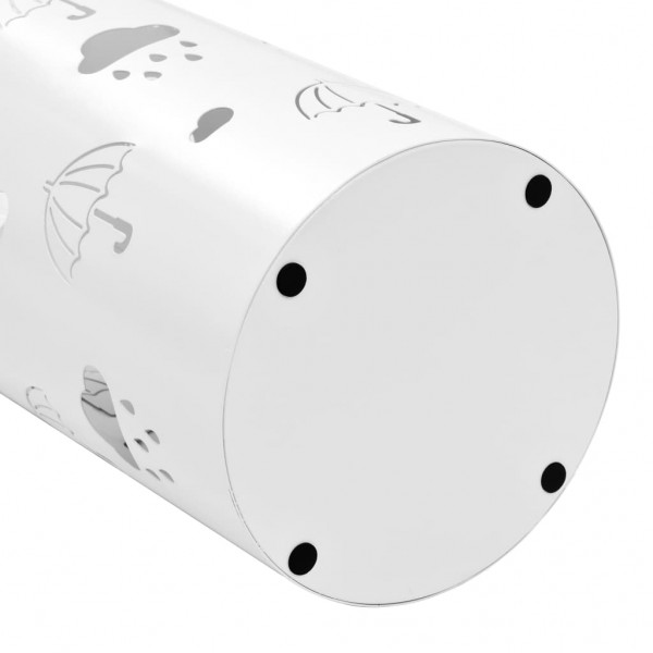 Suporte para guarda-chuvas em aço branco M 4
