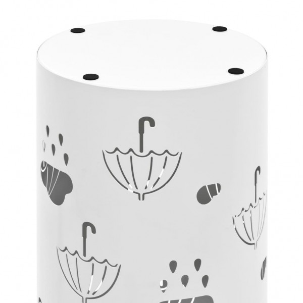 Suporte para guarda-chuvas em aço branco M 5