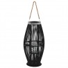 Suporte para vela suspenso 60 cm bambu preto 1