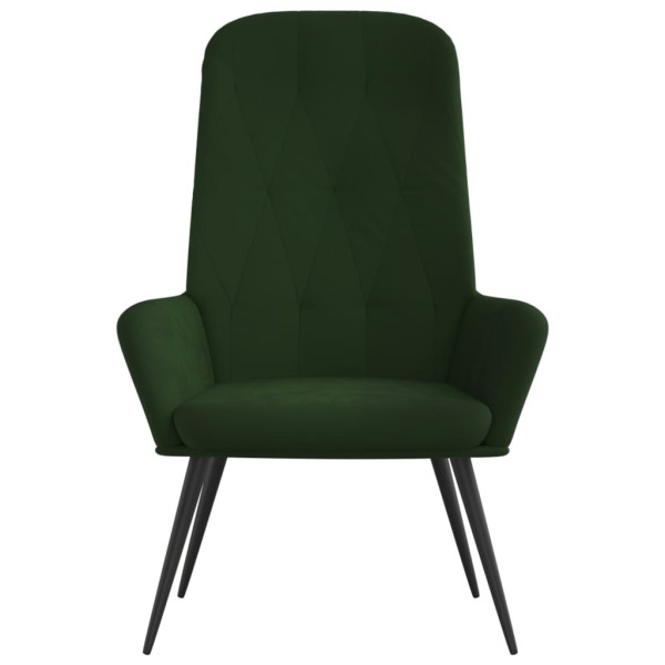 Sillón de relax de terciopelo verde oscuro M 3
