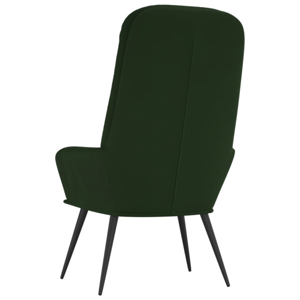 Sillón de relax de terciopelo verde oscuro M 5