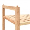 Zapatero de madera maciza de nogal 69x26x40 cm 4