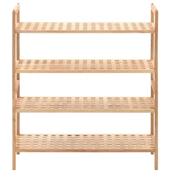 Zapatero de madera maciza de nogal 69x26x81 cm M 2