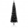 Árvore de Natal fina 210 cm preto 2